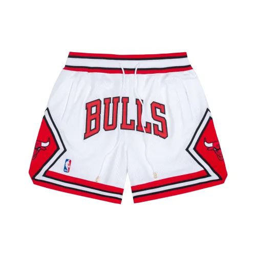 Mitchell Ness x JUST DON Баскетбольные шорты 96 97 Season Home Chicago Bulls Unisex White