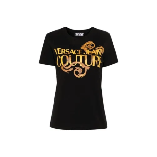 VERSACE JEANS COUTURE T-рубашка женская черная