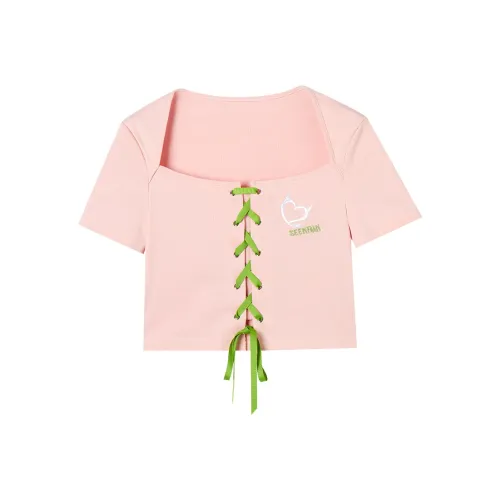 SEENFAAN Женские короткие топы