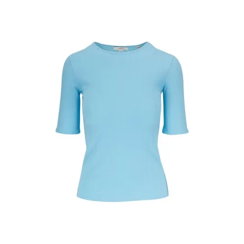 VINCE T Рубашка Женская Светло-Синяя