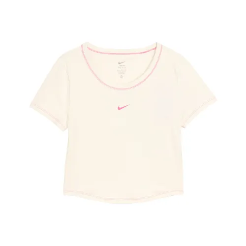 Nike Dri Fit One Облегающий Crop Top Женский Парусный Белый