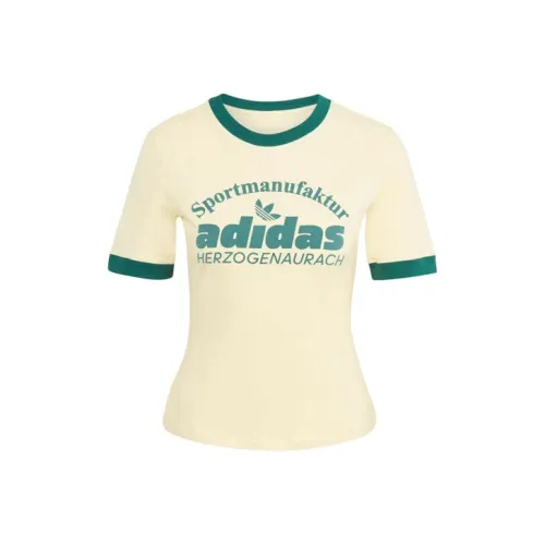 Adidas Originals RETRO GRX Комплект с короткими рукавами T-рубашка Женская Желтая