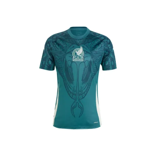 Adidas SS24 Mexico PRE Match Джерси Футбол Джерси Мужской Таинственный Зеленый