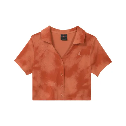 Джордан T Рубашка Женская Серый Персиково-Красный