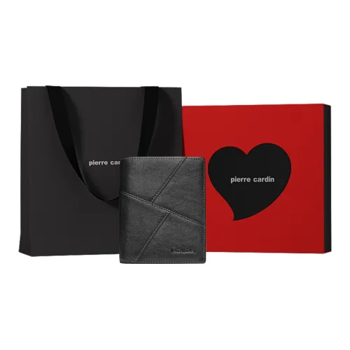 PIERRE CARDIN Тело из коровьей кожи Мужской Монетница MULTI Отделение для карт Money Clip Кошелек Держатель для карт Мужской Черный
