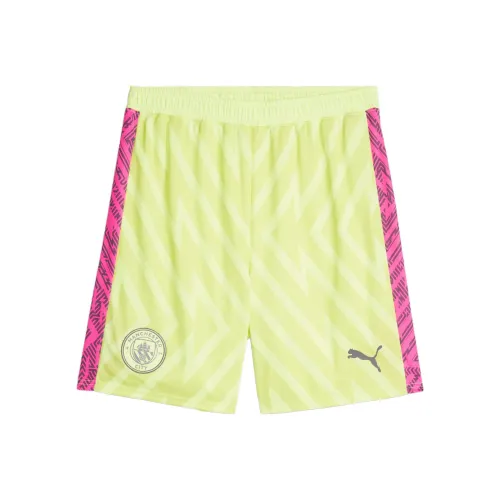 PUMA Manchester City Goalkeeper Shorts Football Lower Men's Yellow