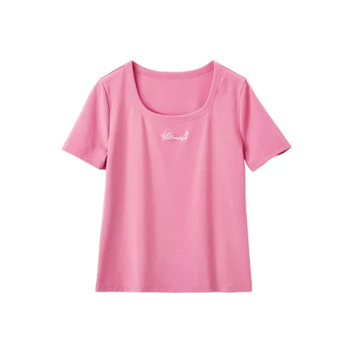 XIANGYING T-рубашка Женская Сливовый Красный