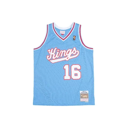 MITCHELL NESS Баскетбольная Джерси SW Фанатская версия 04 05 Sacramento Kings Stojakovic Размер 16 Унисекс Синий