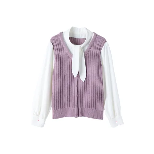 Liedu Свитер Женский Фиолетовый и Белый