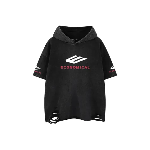 BEAR UNION Рукав с оборванным плечом T-рубашка Унисекс Черный