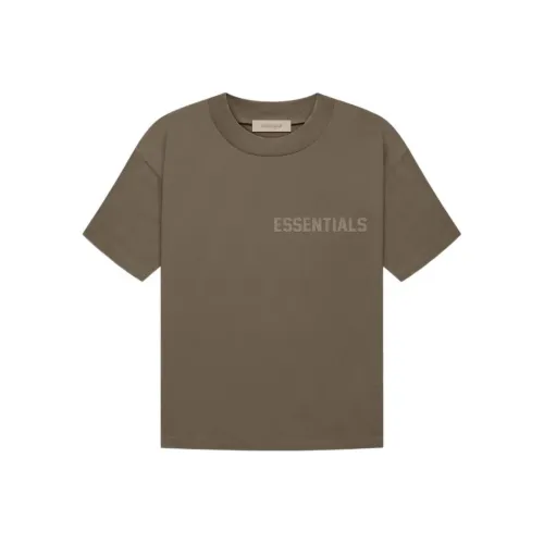 Fear of God Essentials FW22 Рукав с оборванным плечом T-рубашка Женская Древесный кофейный