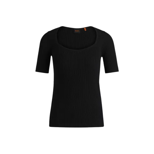 HUGO BOSS Черные Женские Футболки