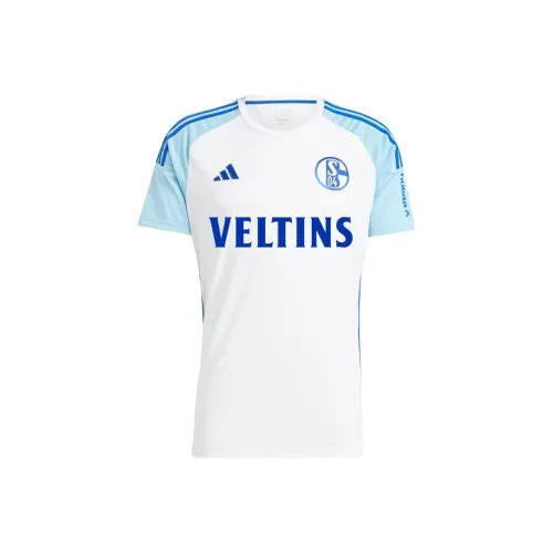 Adidas SCHALKE 04 23 24 AWAY JERSEY Футбол Джерси Мужской Белый Светло-Синий