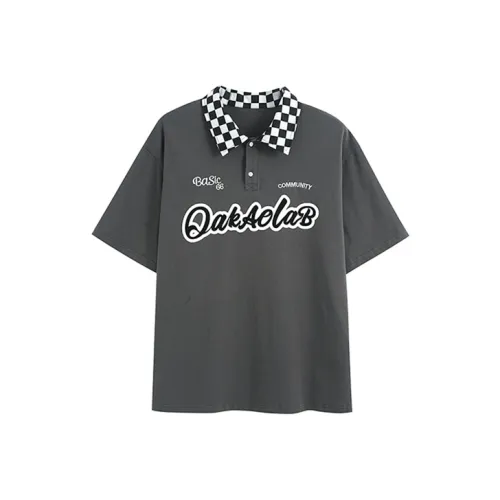 OAKAO Рубашка с короткими рукавами унисекс серого цвета