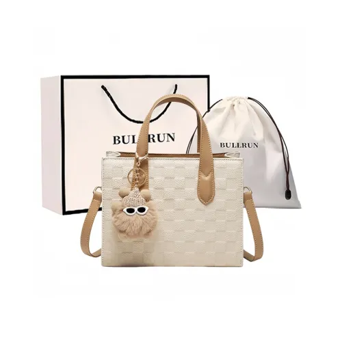 Bullrun Коровья кожа с синтетической кожей сумка женская цвет экрю и абрикос слоновая серый