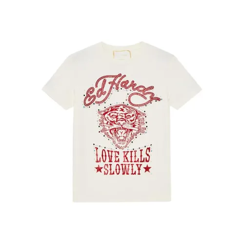 Ed Hardy Слоновая кость Женские Футболки