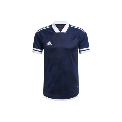 Adidas CONDIVO 20 Футбол Джерси Мужской Морской Синий Белый