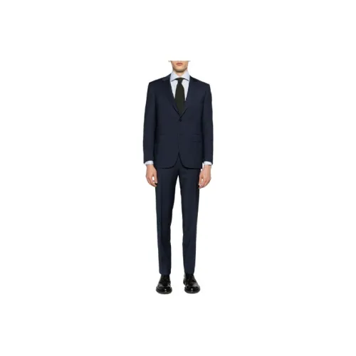 Canali SS24 Бизнес-костюм Мужской Морской Синий