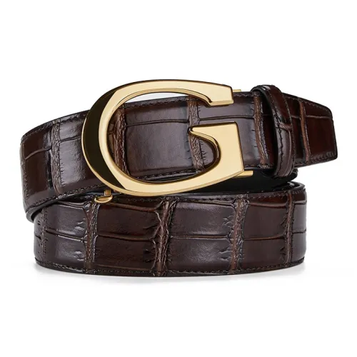 Jeccieziio Ремни из натуральной коровьей кожи Мужские Золото Серебро Ширина 3,5 см