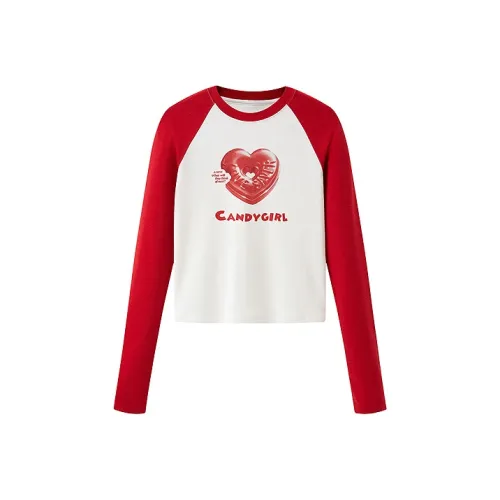 LEDIN Темно-красный В наличии Женские футболки