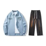 Set (Blue Top + Black Jeans)  
Комплект (Синий топ + Черные джинсы)