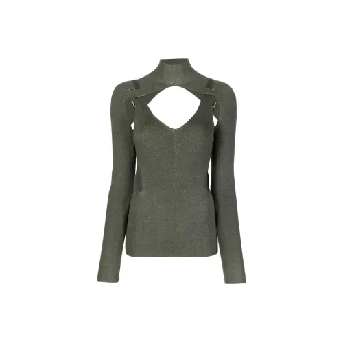 DION LEE Темно-зеленый Женские Свитеры