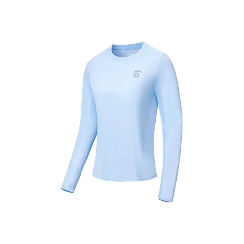 Macondo Бег Т-Рубашка Женская Синяя Сияющий