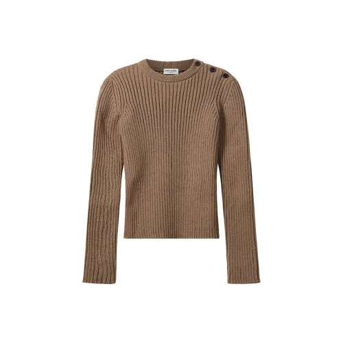 SAINT LAURENT SS22 Свитер Женский Коричневый