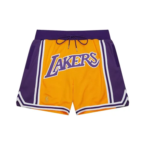 Mitchell Ness x JUST DON Los Angeles Lakers Баскетбольные шорты Los Angeles Lakers Мужской Желтый