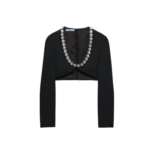 PRADA Черные Женские Короткие Топы