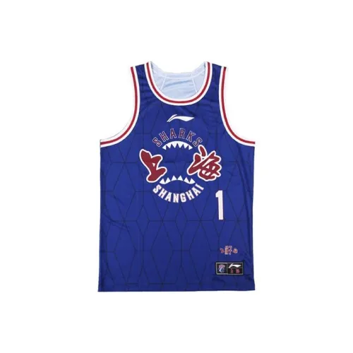 Лайнер CBA Collection Баскетбольная Джерси Городская Edition 23 24 Шанхай Команда Li Tianrong Размер 1 Мужской Королевский Синий