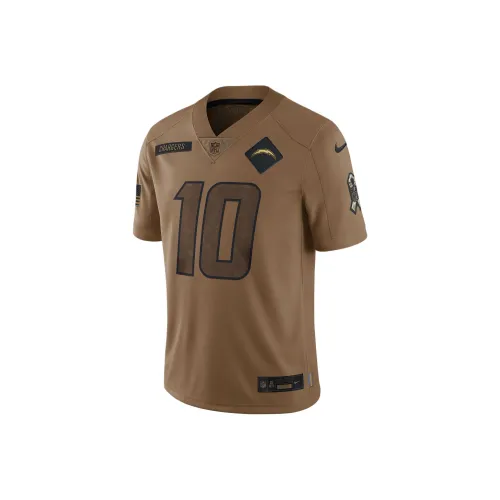 nike Dri FIT NFL Ограниченный Джерси Регби Джерси Justin Herbert Los Angeles Зарядные устройства Мужской Коричневый
