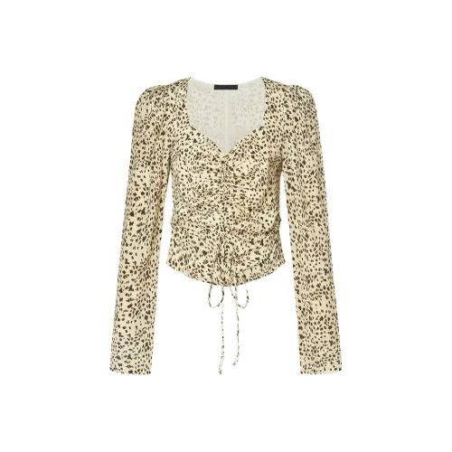 MOCO CROP TOP Женские Многоцветный Леопардовый принт
