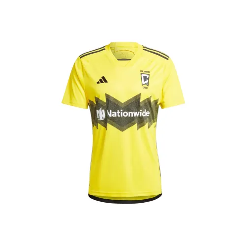 Adidas Columbus Crew 24 25 Дом Джерси Футбол Джерси Фанатская версия Columbus Crew Дом Мужской Желтый