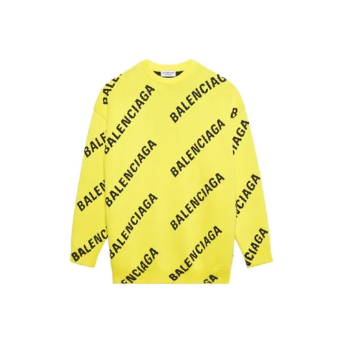 Balenciaga SS21 Свободный крой Свитер Женский Желтый