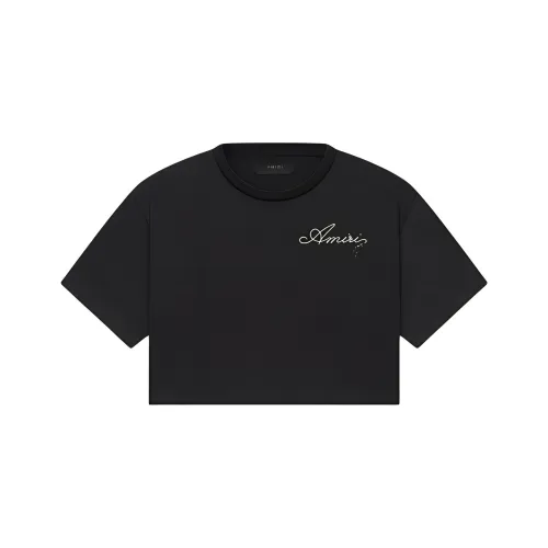 AMIRI Т-рубашка с оборванным рукавом женская черная