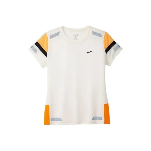 Brooks Стандартная T-рубашка Женская Белая