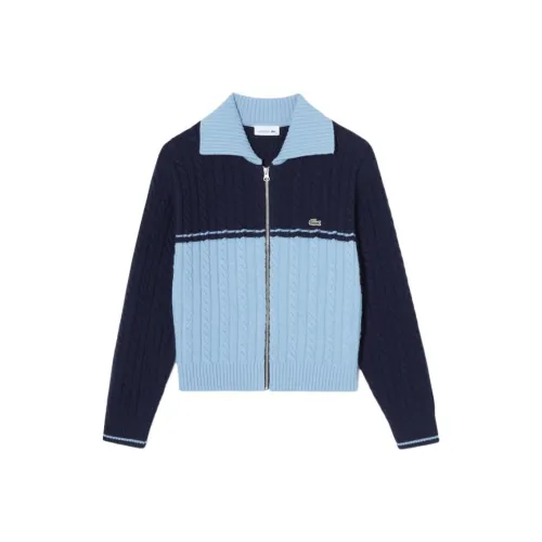 LACOSTE Свитер Женский Светло-Синий Темно-Синий