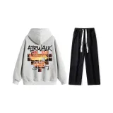 Комплект одежды (Серый топ Фотиния + Черные джинсы)