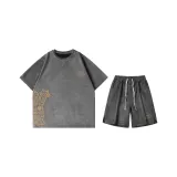 Серый топ + серые штаны комплект