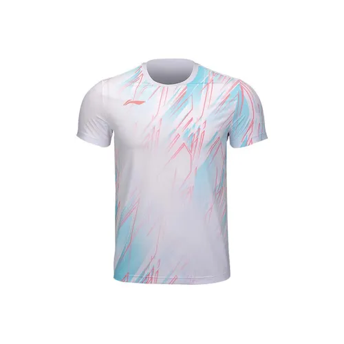 LINING Бадминтон Джерси Унисекс Стандартный Белый