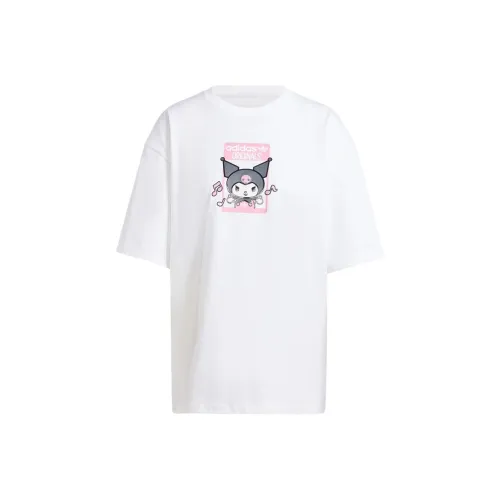 Adidas Originals x Hello Kitty Т-рубашка с рукавом-капюшоном женская белая