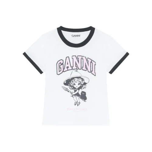 GANNI Белые Женские Футболки