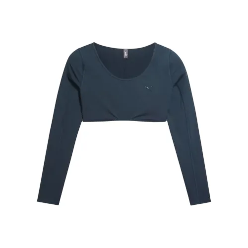 PUMA x PAMELA REIF FW24 Кроп-топ Женский Ночной Черный