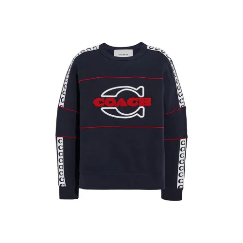 COACH FW21 Свободный крой Свитер Женский Темно-синий