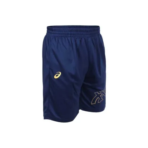 Asics Спортивные шорты Мужские Темно-синий Синий Золотой
