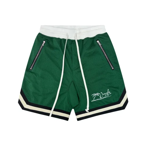 JUNGLE GURL Повседневные шорты унисекс зеленые