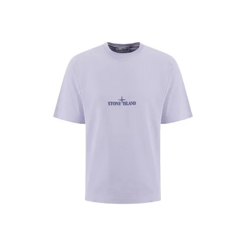 Stone Island Фиолетовый Мужской T-Рубашки