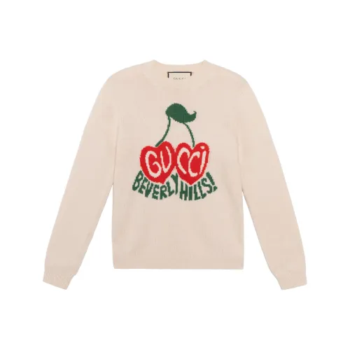 GUCCI Свитер Женский Айвори Белый