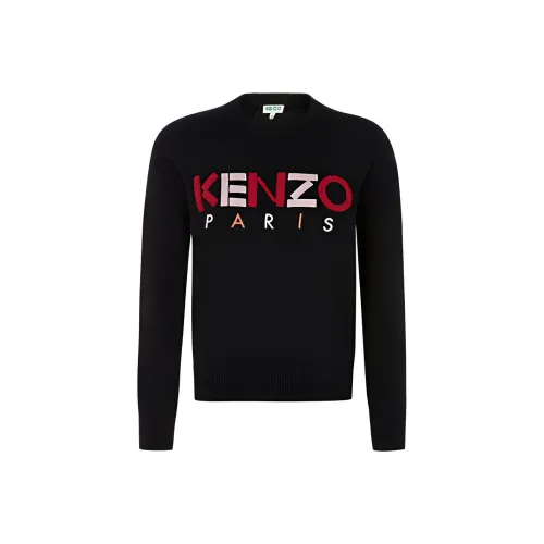 KENZO Letter Logo Черный Женские Свитеры